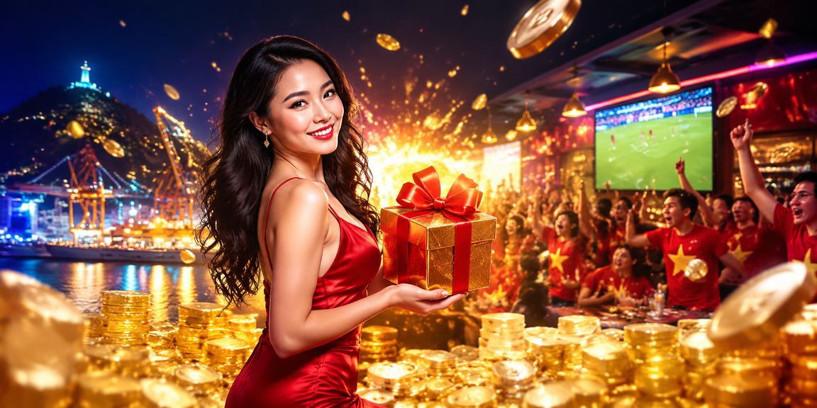 Không gian giải trí Vũng Tàu về đêm với ánh đèn neon và hoạt động cá cược trực tuyến